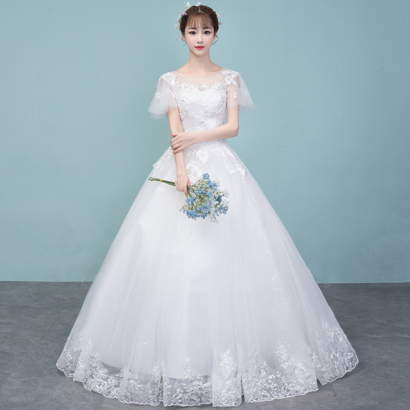 2026 New Style Bridal Gown, French Simple and Elegant Style, Floor-Length Pure White, Super Fairy-Like, Suitable for Petite and Plus-Size Pregnant Women 2026 New Style Bridal Gown, French Simple and Elegant Style, Floor-Length Pure White, Super Fairy-Like, Suitable for Petite and Plus-Size Pregnant Women