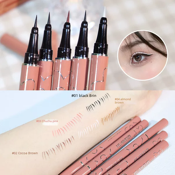 genuine goods Eyeliner Fine Head Quick-drying Waterproof Sweat-proof Durable No Sizzy Extremely Fine Natural No Decoloration Down to Eyeliner