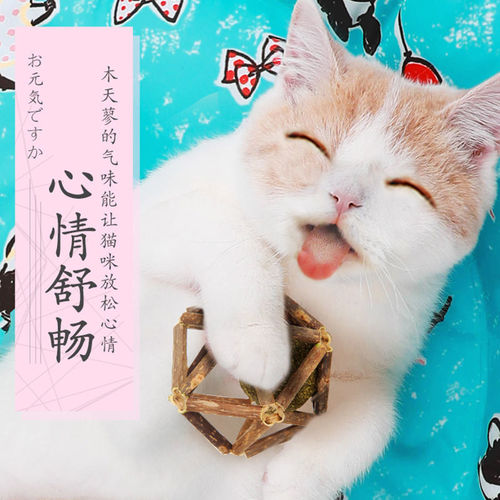 Factory direct sales catnip exquisite ball wood polygonum ball cat toy funny cat toy ball large molar bell ball