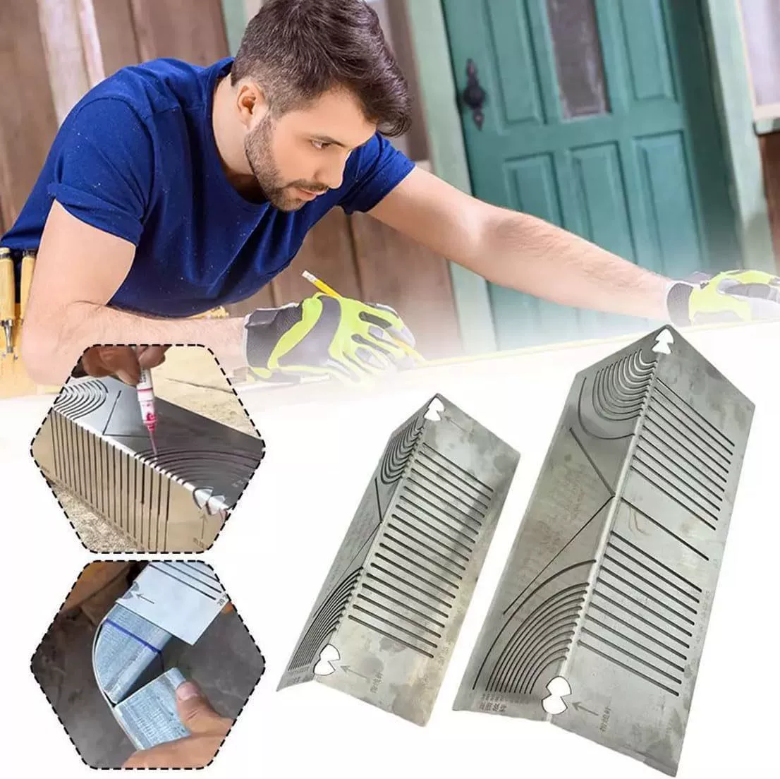 Трансграничный новый Angle & Arc Marking Tool Угловая дуга маркер инструмент угловой линейки дуги маркер