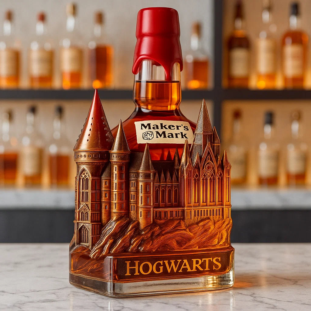 Nueva botella de vino Hogwarts botella de vino nuevo castillo botella de vino de vidrio botella de whisky embalaje image 7