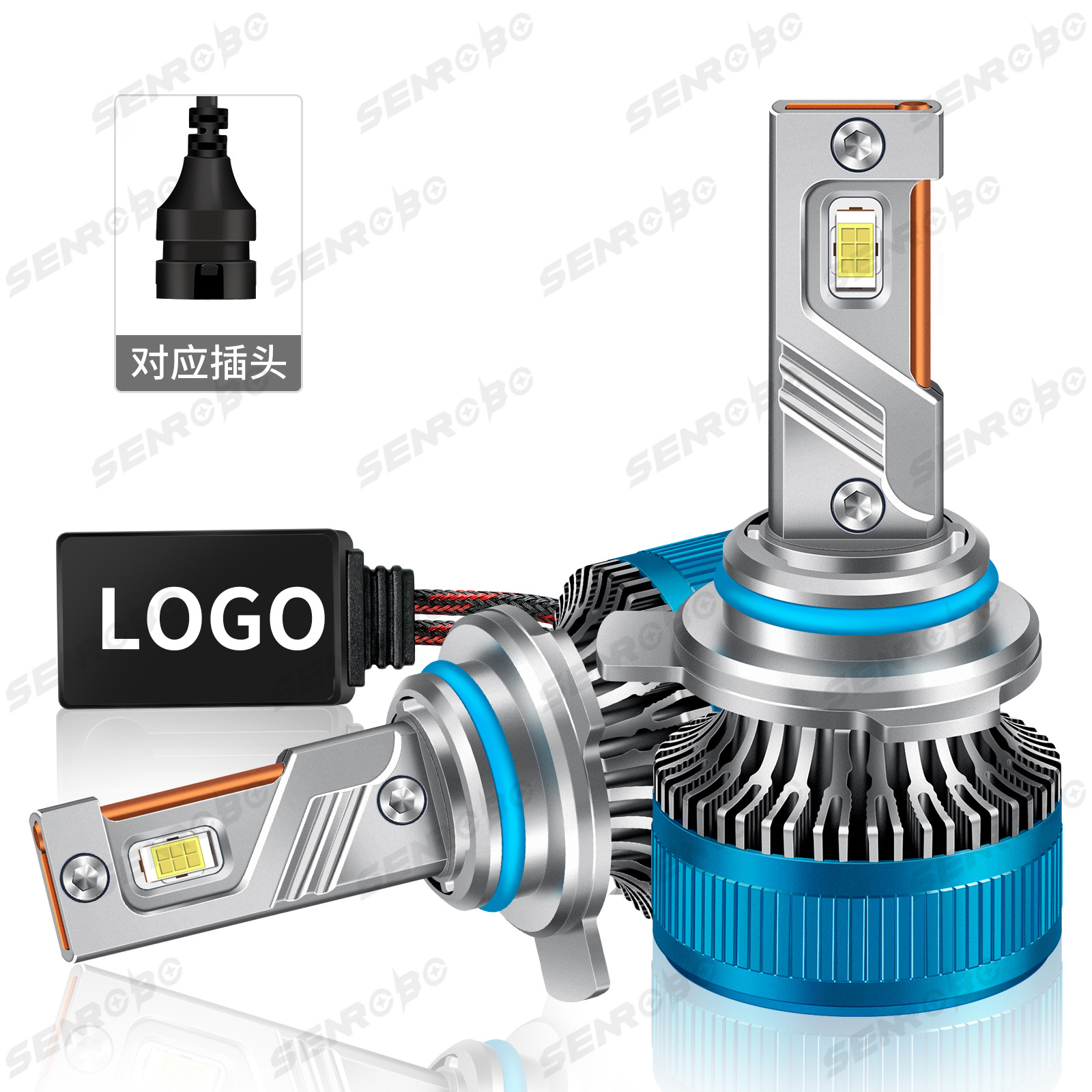 Transfronterizo para Amazon AliExpress 6000K automóvil led faro H1H7H4 concentrador faro H119005