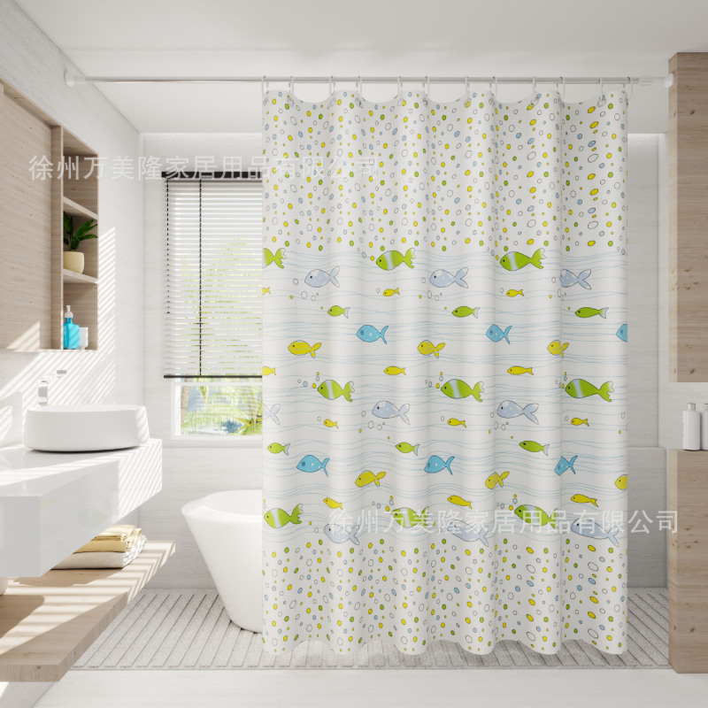 バスカーテン現物カラー3d PEVA防水防かび厚手浴室トイレ入浴遮断カーテンクロスボーダー|undefined