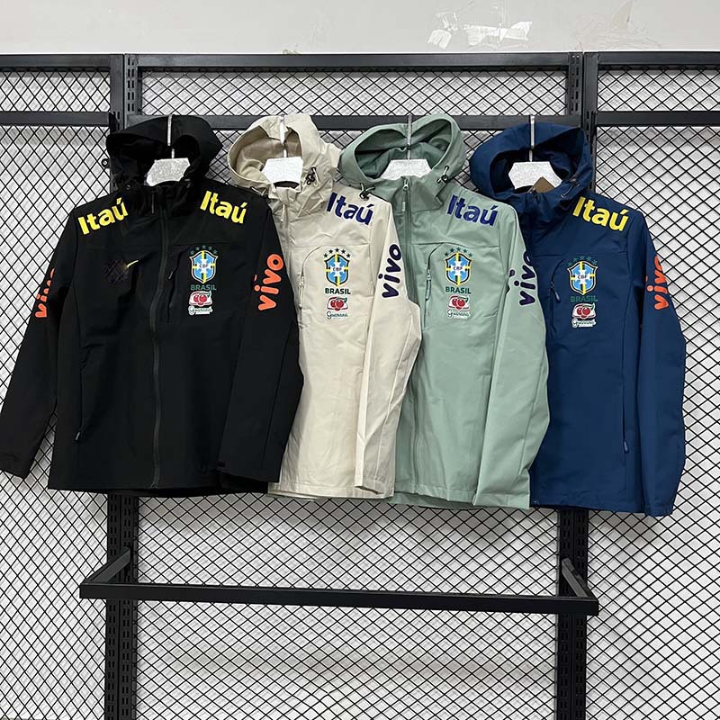 Brazil national football team high-end hooded jacket, unisex style, featuring Neymar and Chelsea, World Cup edition