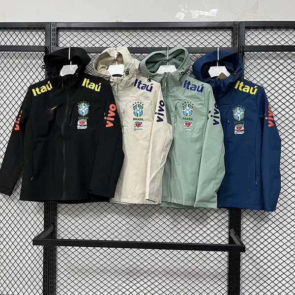 Brazil national football team high-end hooded jacket, unisex style, featuring Neymar and Chelsea, World Cup edition