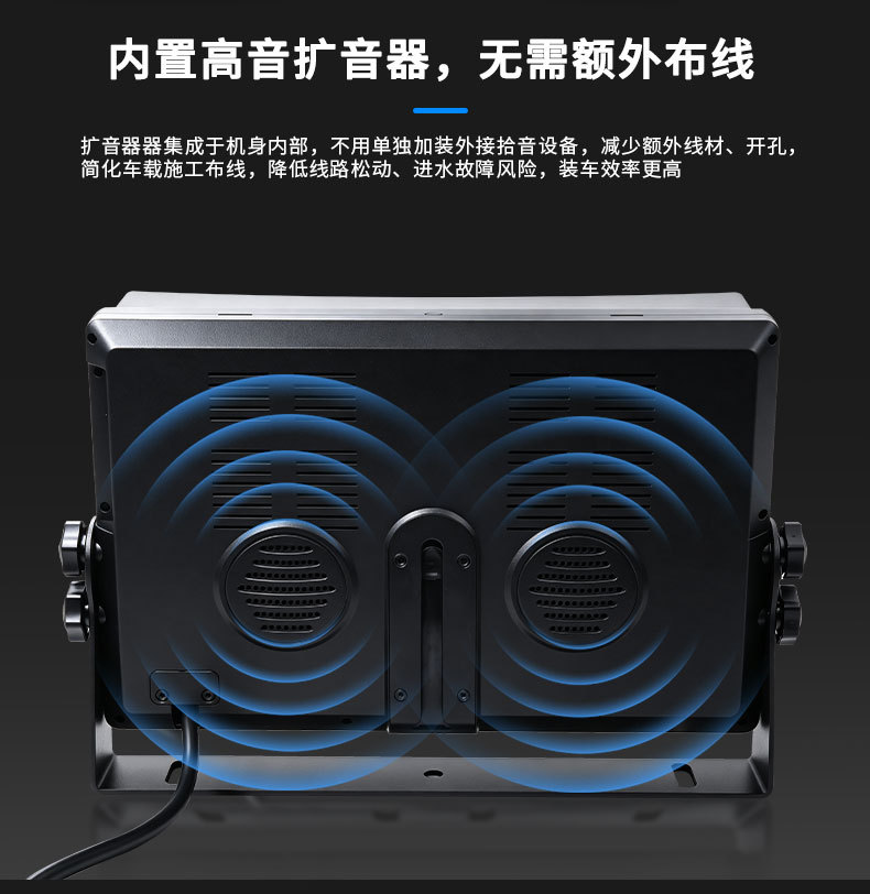 4-Channel 9inch Vehicle-Mounted Display Monitor for Truck Dashcam with High-Definition Night Vision Reversing Image Display and Tf Card Support