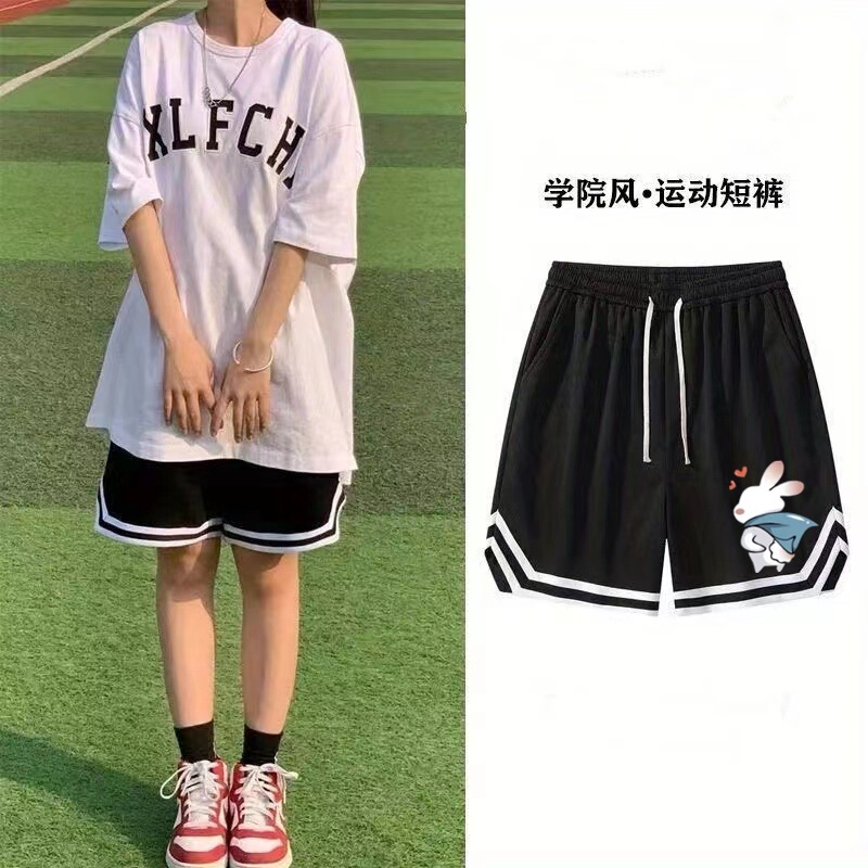 American Shorts Women's Summer Thin Loose Slimming Students Casual Five-point Basketball Sports Wide-leg Trendy Pants Ins