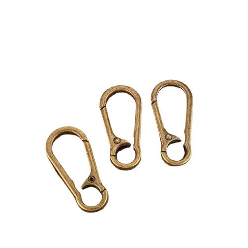 Gold alloy old carabiner hook buckle creative waist buckle 8-character spring buckle men and women metal car key chain with