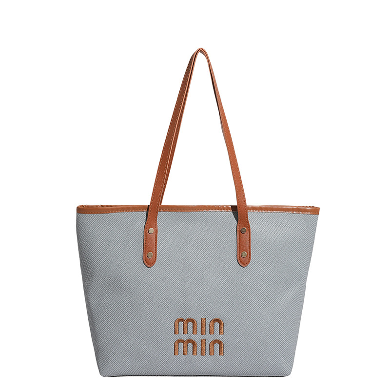 Bolsas retro transfronterizas de gran capacidad para mujeres 2026 nueva moda coreana nicho Zhong tote bolsas de hombro al por mayor