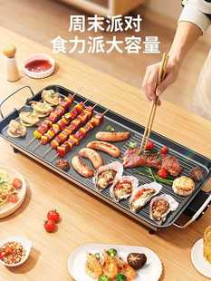 ✅ Electric Barbecue Grill, Household Barbecue Machine, Electric Grill Pan, Less Smoke Shabu-Shabu Korean Multi-Functional Indoor Hot Pot All-In-One Pot Grill