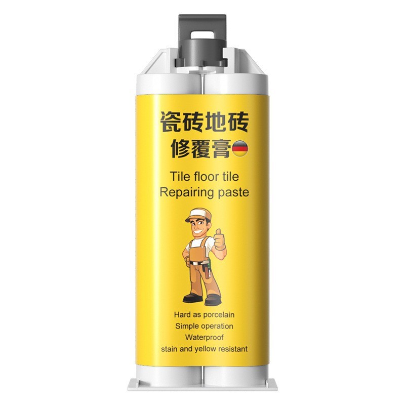瓷砖修补膏釉面修复膏大理石陶瓷地砖裂痕坑洞皮损补洞无痕AB胶|undefined