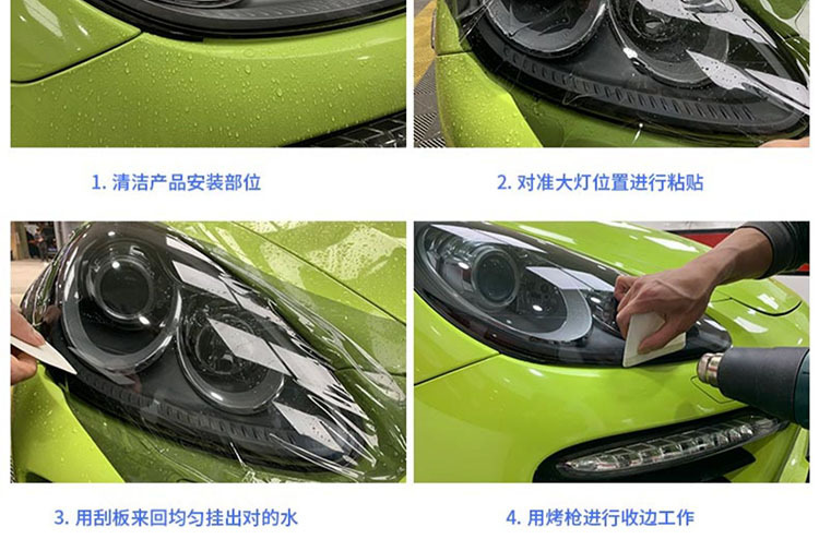 Car Tpu Blackened Lamp Film Headlight Transparent Automatic Repair Protective Film Anti-Scratch Tph Taillight Color Changing Film