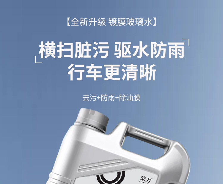 Car Glass Water Solution for Removing Oil Film and Insect Residue, Ethanol Formula, All-Season Glass Coating Cleaner, Anti-Freeze Wiper Fluid