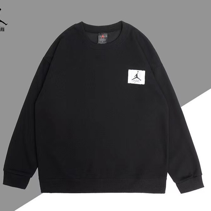 Autumn New Overseas Jordan Aj Men's Sweatshirt, Flying Man Patch Embroidered Casual Sports Training Couple Pullover