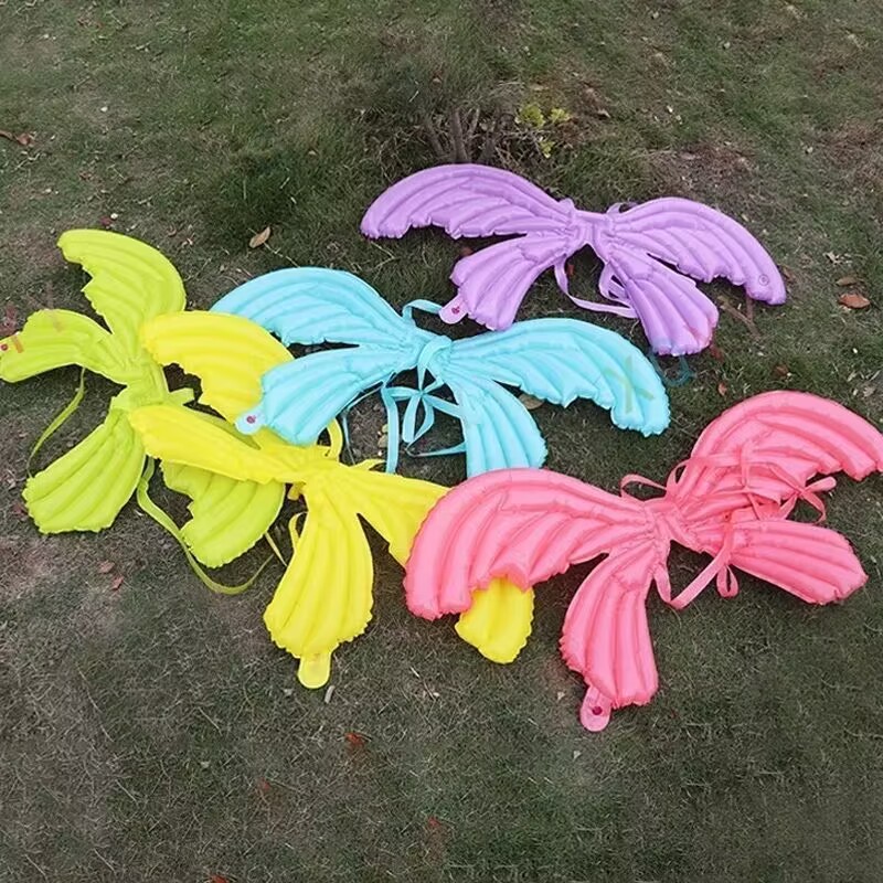 New butterfly wings, aluminum film balloons, night market stalls, internet red angel photography props, children's non-toxic inflatable back decorations