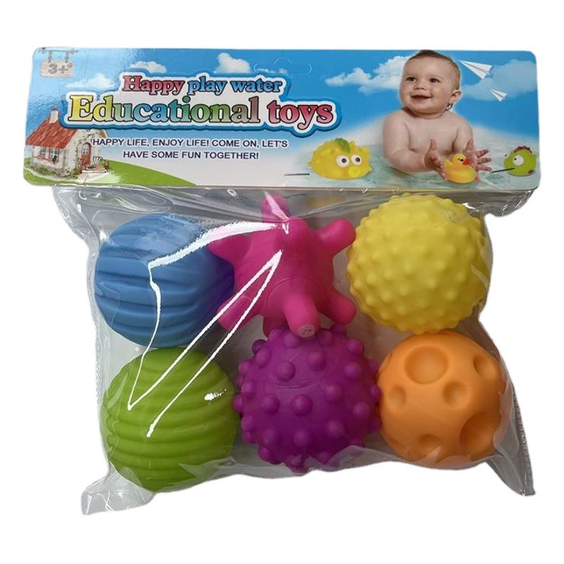 Мягкая резиновая мультитекстура Тактильный шарик для захвата рук Ребенок учится лазать Массаж Детские игры Водяная Ванна Игрушка Манхэттен