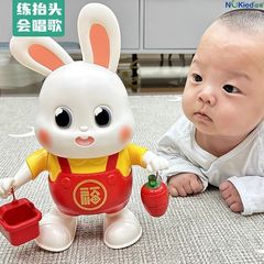 电动跳舞兔子婴儿玩具小宝宝小福兔抬头训练儿童益智礼物抖音同款
