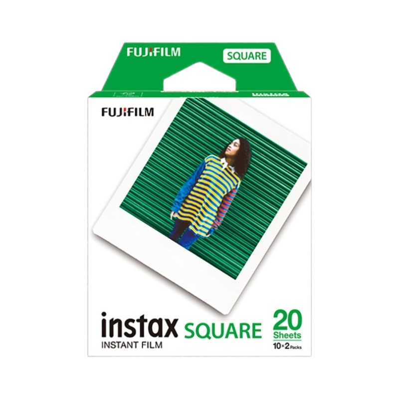In Stock Fuji Instax Square Square White-Edged Photo Paper 20 Sheets Square Double White