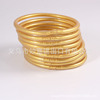 New nine -layer stacking silicone gold foil paint jelly bangles hand loop cross -border European and American manufacturers direct sales