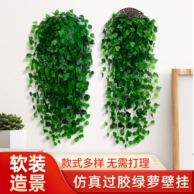 Симулированный замиак Chlorophytum настенное украшение, искусственный ротанговый вечнозелёныйBegonia зелёное растение настенное украшение Путос