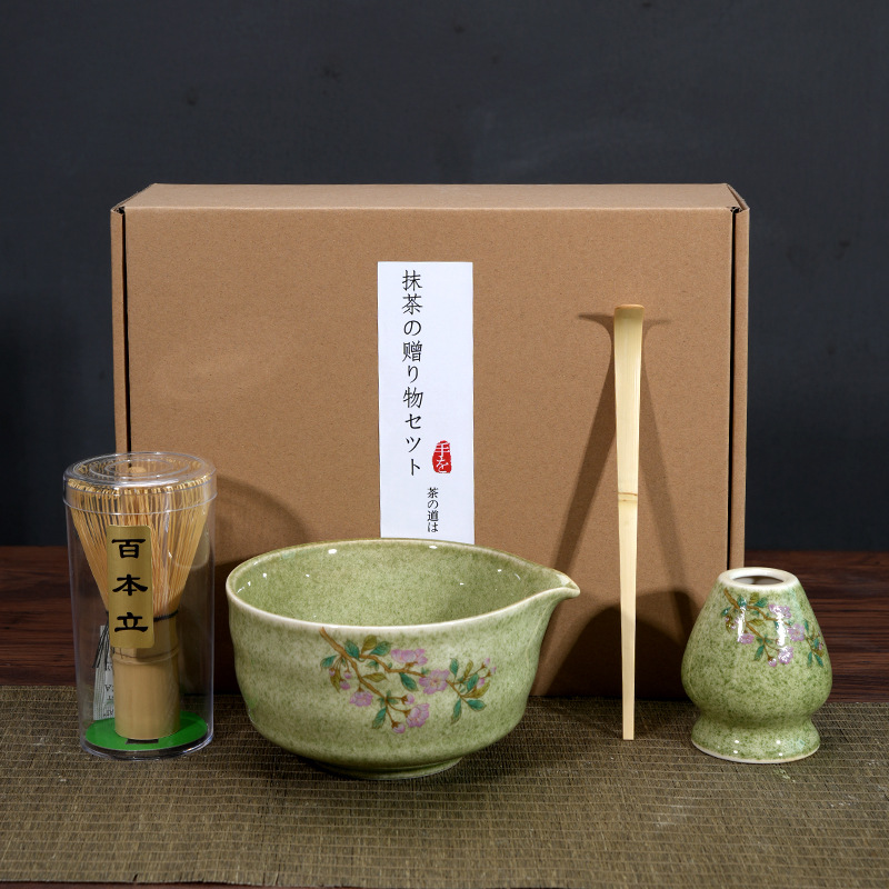 Japonés Matcha tazón Matcha túnica canción té herramientas de pedido taza de té de cerámica taza de té mezclador Matcha cepillo taza de té