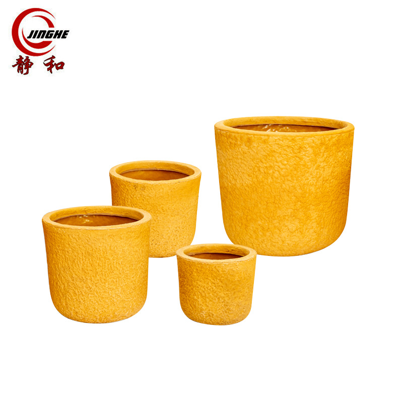 供应户外滚塑花盆 滚塑仿石头花盆 园艺盆景加工