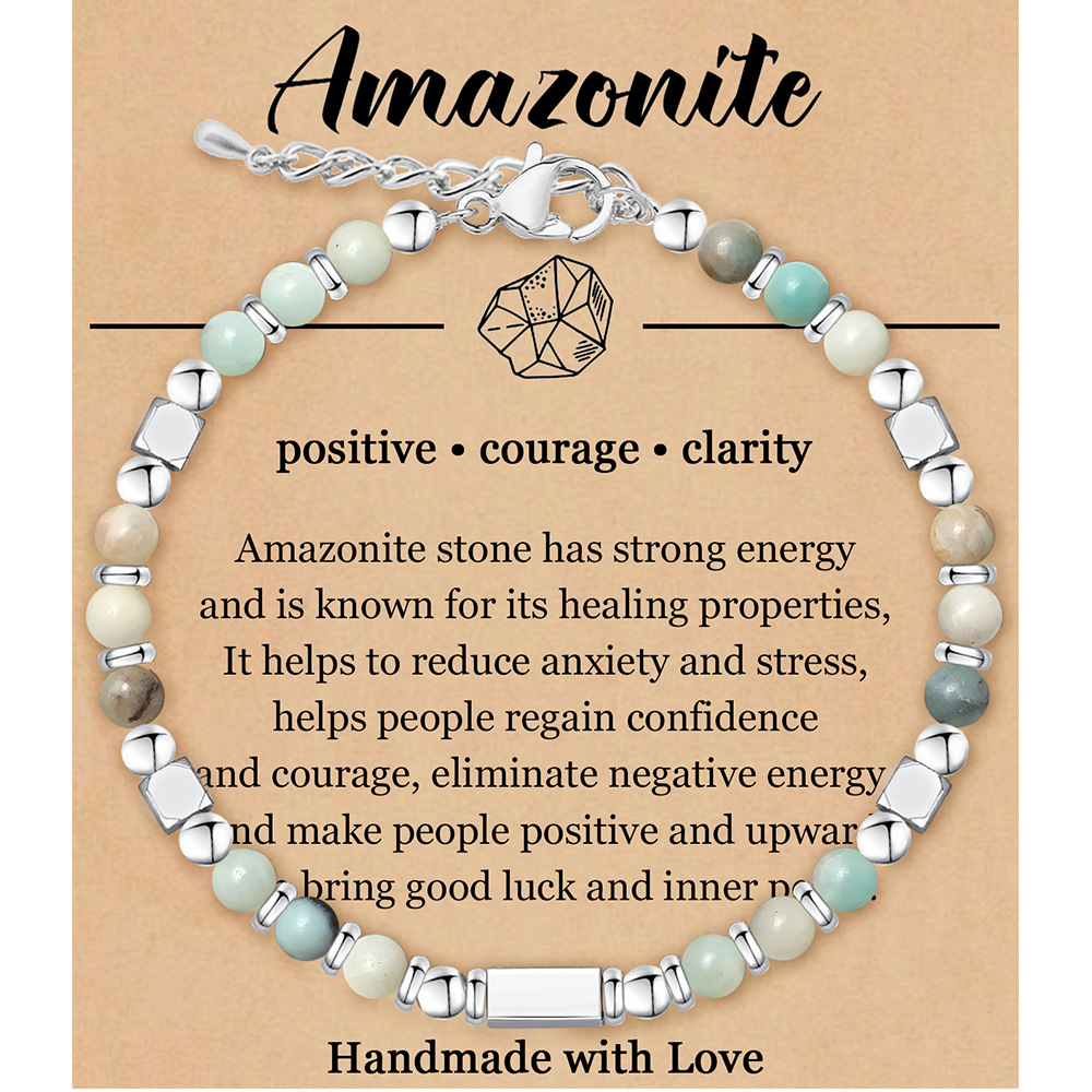Cross Pattern Unisex Gender Casual Simple Style Cross 304 Stainless Steel Natural Stone Wholesale Bracelets