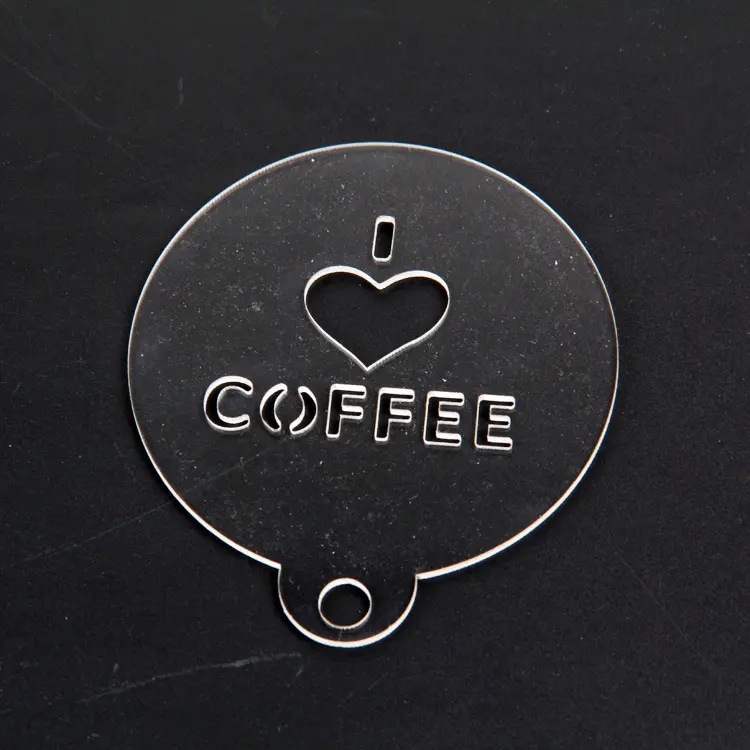 亚克力透明卡布奇诺咖啡装饰模板套装批发咖啡打印机拿铁艺术模板