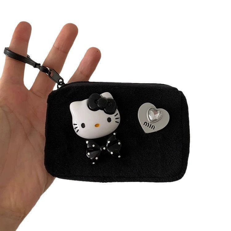 Cartoon handheld wallet, organizer bag, cute pendant, minifigure