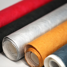 ✅铮铭杜邦纸160g贴合水洗揉纹黑色复合无纺布纤维纸牛皮色手袋面