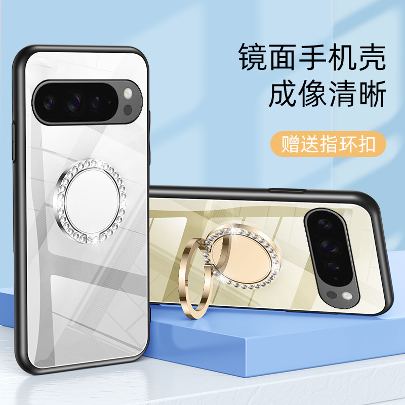 For Google Pixel9Pro Phone Case Google Pixel8 Mirror Makeup Ring Bracket Google 7 Protective Cover For Google Pixel9Pro Phone Case Google Pixel8 Mirror Makeup Ring Bracket Google 7 Protective Cover