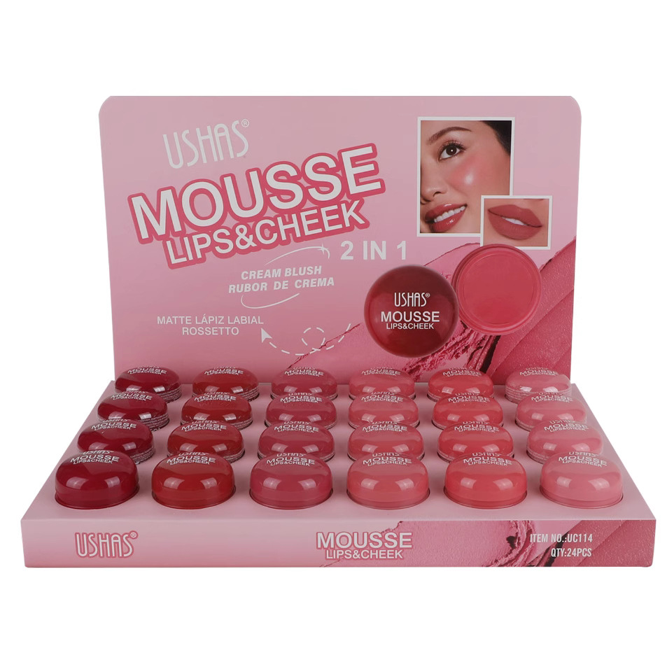 (Caja de presentación) USHAS transfronterizo Amazon venta caliente rubor impermeable y duradero rubor degradado UC114