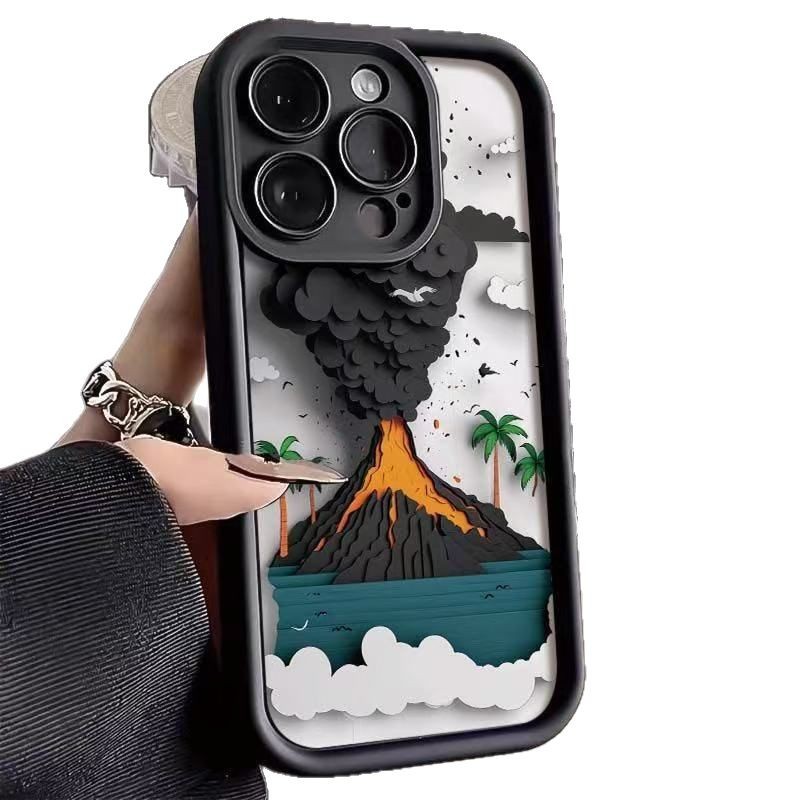Erupción volcánica para Apple 16Promax funda para teléfono móvil Sky Eye Step Shell iPhone15/14/13 Europa y América 12