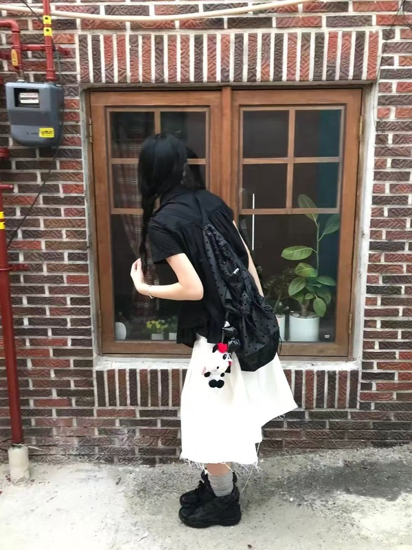 韩系翻领甜美辣妹修身显瘦百搭减龄花边拼接短袖衬衫上衣|undefined