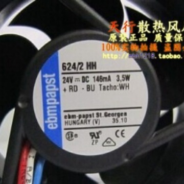 全新德国 西德 624/2 HH 6cm6025 24V 146mA 3.5W 3线变频风扇