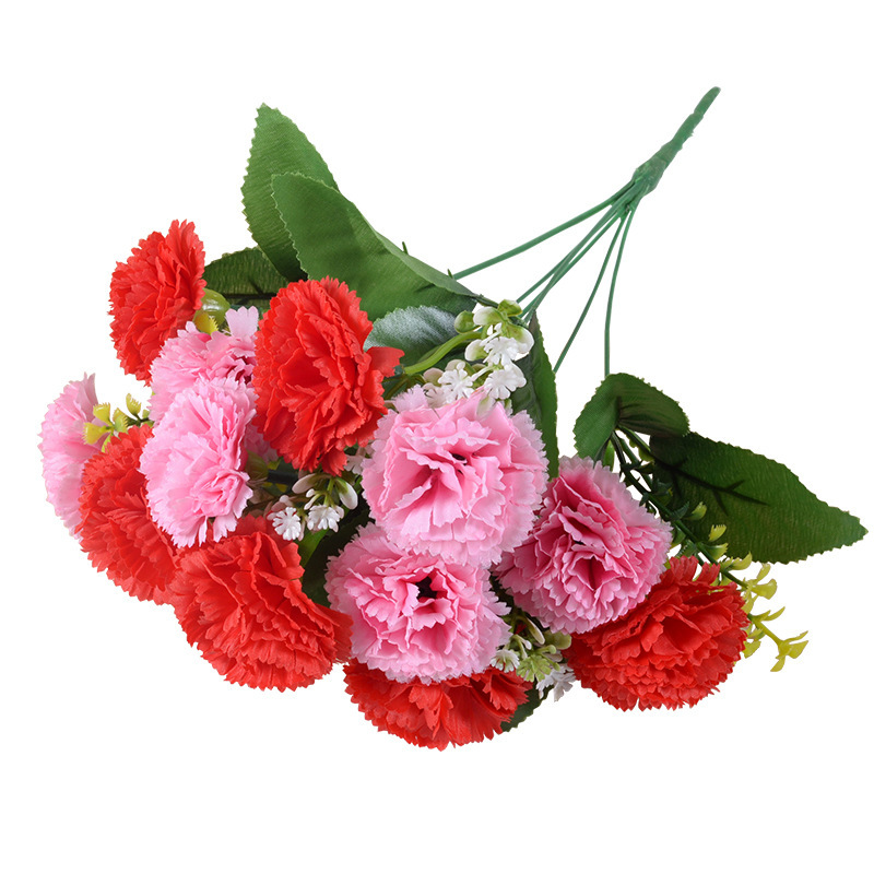 Flores nórdicas flores falsas claveles flores caseras decoración de bodas flores artificiales