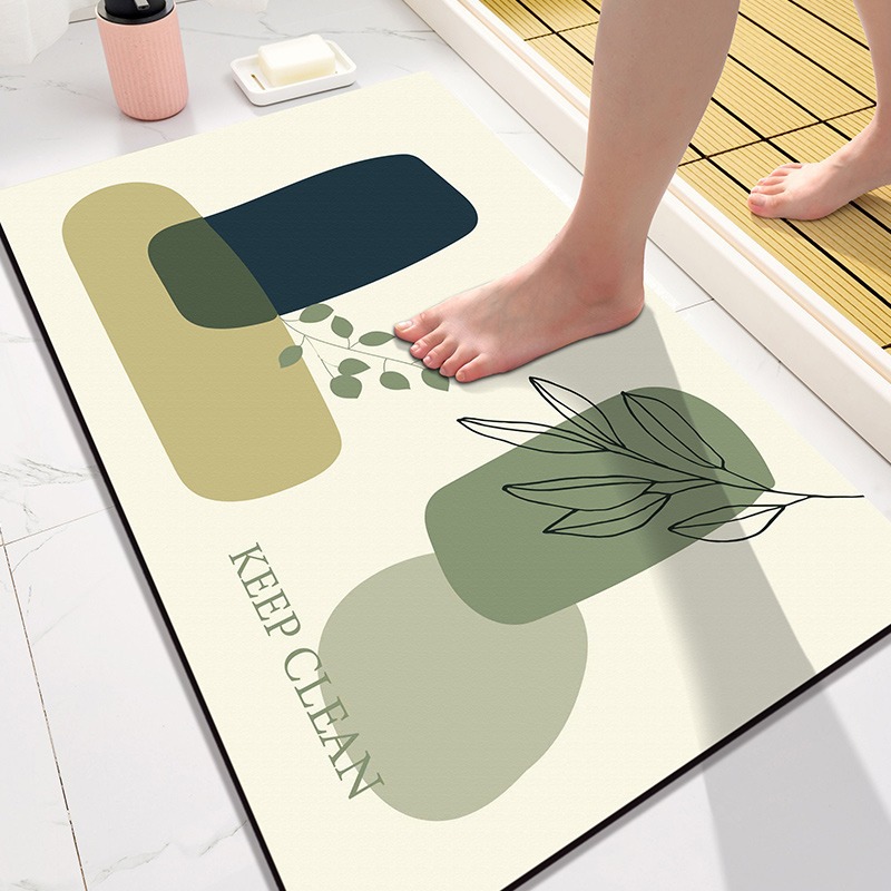 Absorberande matta av kiselgur, badrumsgolvmatta, halkfri entrématta, entrématta, toalettgolvmatta_voghion.com