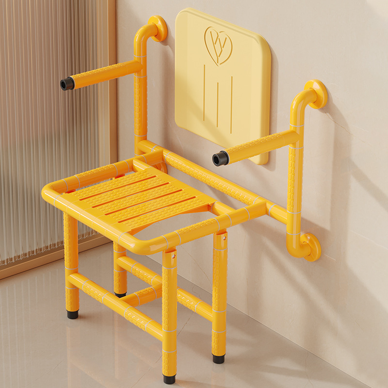 Bathroom Folding Stool, Elderly Bath Chair, Disabled Bathroom Non-Slip Seat, Wall-Mounted Bath Chair, Safety Bath Stool