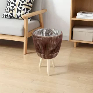 Cesta de Flores Decorativa Tejida a Mano de Cuerda de Papel para Sala de Estar y Oficina image 52