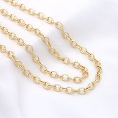 diy飾品配件韓版個性7*9圓點焊口鏈條 14K金時尚首飾項鍊手鍊材料