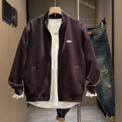 男士秋季百搭潮流时尚轻奢高级感舒适休闲个性设计感立领夹克外套