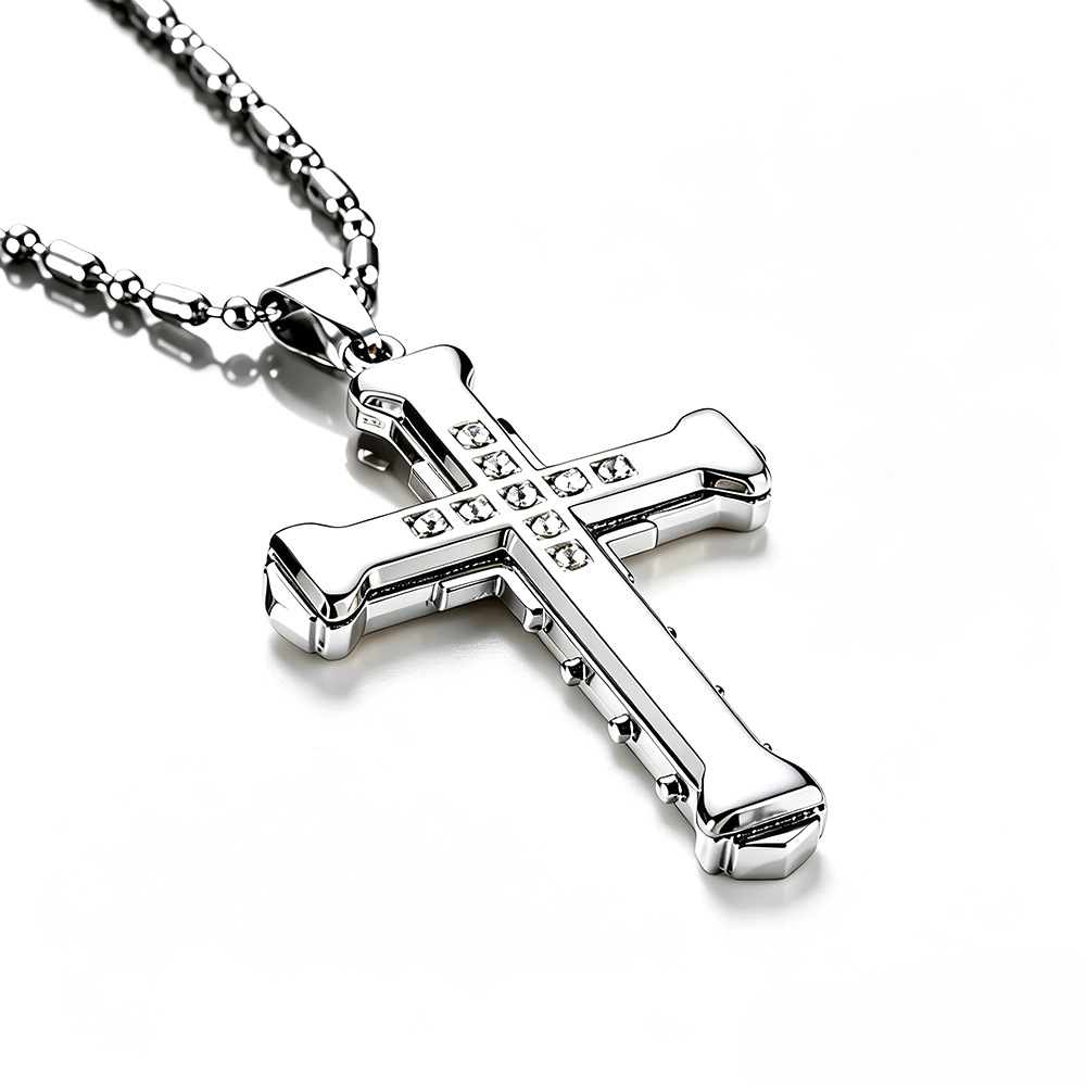 Collar con Cruz de Múltiples Diamantes 2026, Joyería de Moda, Estilo Coreano, Colgante para Hombre, Accesorios Modernos para Hombre, Éxito de Ventas en Taobao, Venta al por Mayor image 14