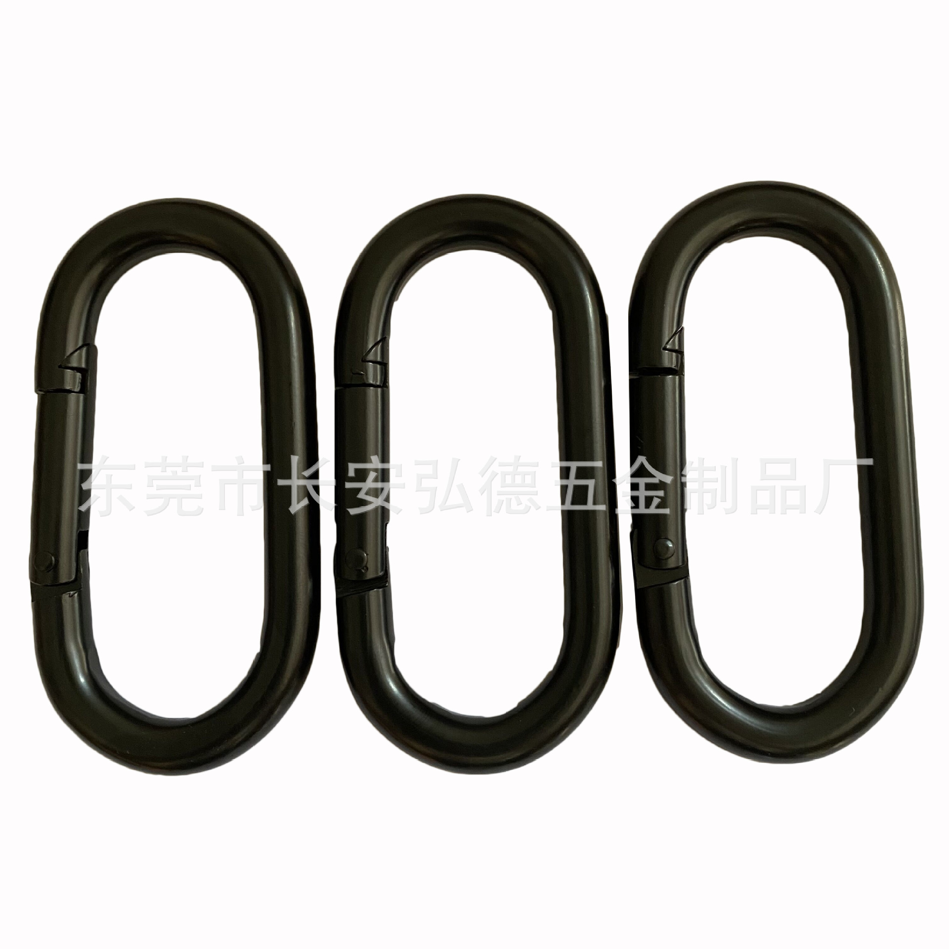 No. 10 Electrophoretic Black Carabiner U-Shaped Iron Galvanized Safety Hook Runway-Type Hanging Buckle Outdoor Rigging Buckle Backpack Buckle