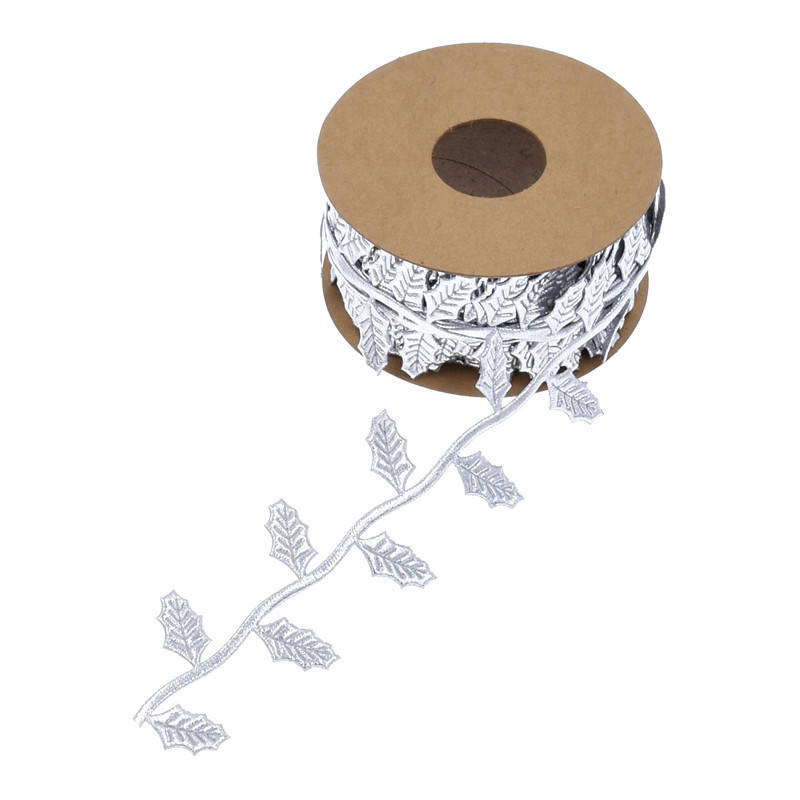 Transfronterizo Amazon nueva Navidad fruta roja hoja cinta regalo embalaje árbol de Navidad decoración hoja cinturón 10 M