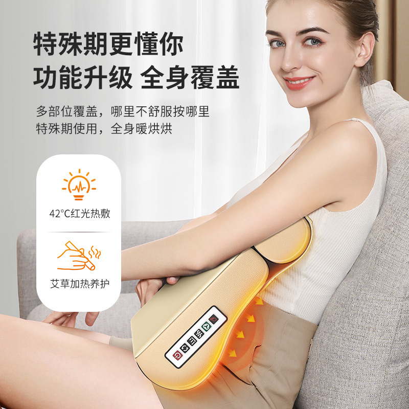 メーカー卸売りマッサージ枕頚椎マッサージ器腰背中肩部電動多機能マッサージ器マッサージ枕|undefined