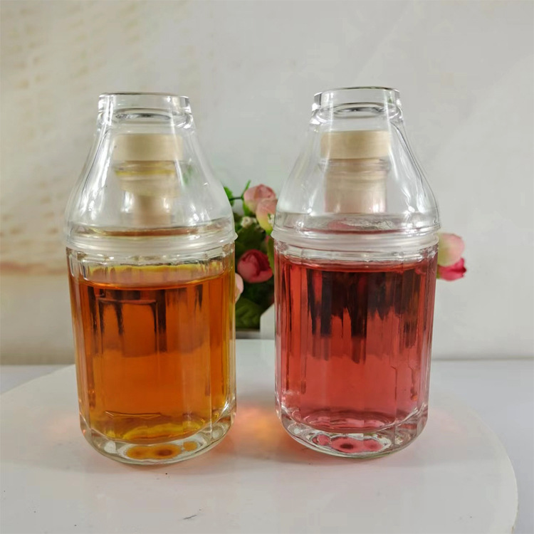 创意100ml一瓶一杯玻璃酒瓶250ml白酒玻璃瓶空瓶醒酒器分酒器