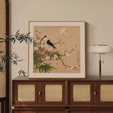 宋代美学中古挂画中式南洋风茶桌壁画客厅斗柜摆画餐厅茶室装饰画