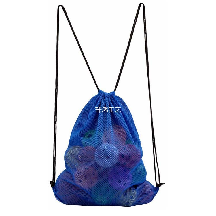 收纳束口袋定做定制 网布拼接涤纶袋子 抽拉绳牛津布背包网眼LOGO
