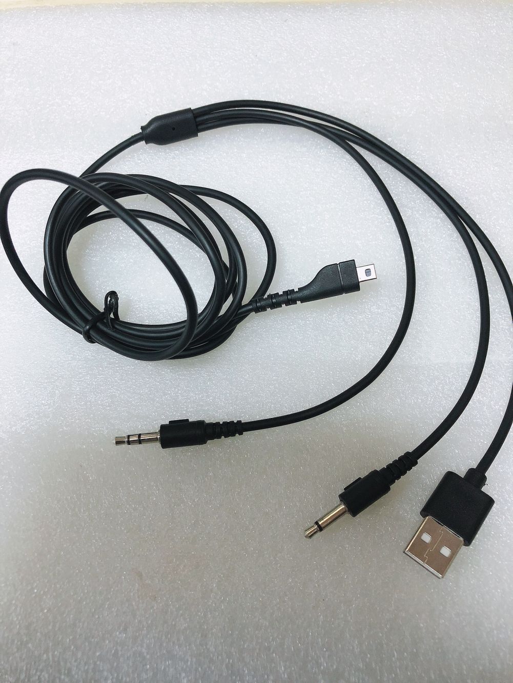 赛睿寒冰5Pro耳机线电脑PC音频线可发光线3.5头USB线 USB线
