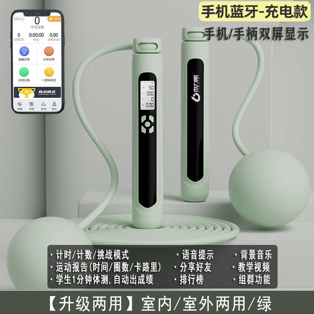 녹색 (손잡이 + 큰 공 + 와이어 로프)